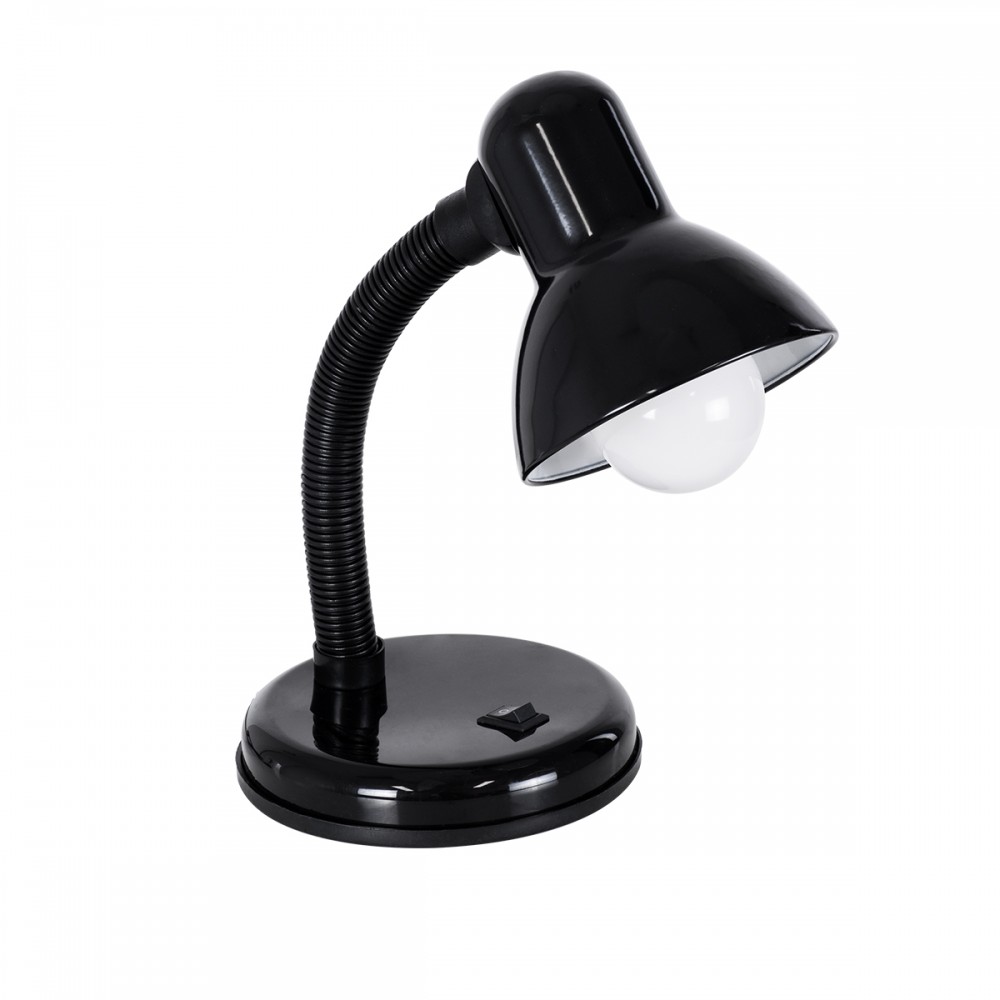GLOBOSTAR® STUDENT 01530 Μοντέρνο Επιτραπέζιο Φωτιστικό Πορτατίφ με Ντουί 1 x E27 AC 220-240V IP20 - Μαύρο - Μ12 x Π12 x Υ32cm