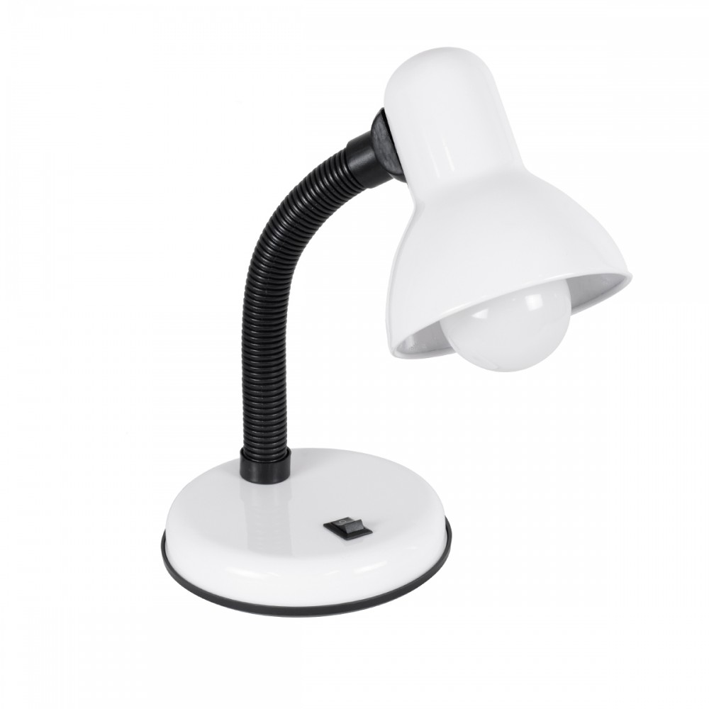 GLOBOSTAR® STUDENT 01531 Μοντέρνο Επιτραπέζιο Φωτιστικό Πορτατίφ με Ντουί 1 x E27 AC 220-240V IP20 - Λευκό - Μ12 x Π12 x Υ32cm