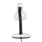 GloboStar® STUDENT WHITE 01531 Μοντέρνο Επιτραπέζιο Φωτιστικό Γραφείου Μονόφωτο 1 x E27 Λευκό Μεταλλικό με Διακόπτη ΟN/OFF Καμπάνα Φ12 x Υ32cm