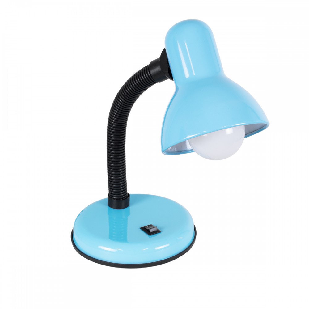 GLOBOSTAR® STUDENT 01532 Μοντέρνο Επιτραπέζιο Φωτιστικό Πορτατίφ με Ντουί 1 x E27 AC 220-240V IP20 - Γαλάζιο - Μ12 x Π12 x Υ32cm