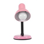GloboStar® STUDENT PINK 01534 Μοντέρνο Επιτραπέζιο Φωτιστικό Γραφείου Μονόφωτο 1 x E27 Ροζ με Λευκό Μεταλλικό με Διακόπτη ΟN/OFF Καμπάνα Φ12 x Υ32cm