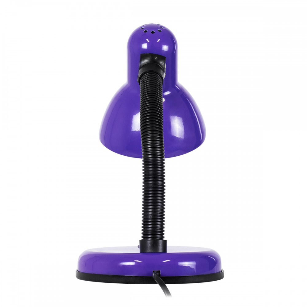 GloboStar® STUDENT PURPLE 01537 Μοντέρνο Επιτραπέζιο Φωτιστικό Γραφείου Μονόφωτο 1 x E27 Μωβ με Λευκό Μεταλλικό με Διακόπτη ΟN/OFF Καμπάνα Φ12 x Υ32cm