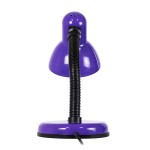 GloboStar® STUDENT PURPLE 01537 Μοντέρνο Επιτραπέζιο Φωτιστικό Γραφείου Μονόφωτο 1 x E27 Μωβ με Λευκό Μεταλλικό με Διακόπτη ΟN/OFF Καμπάνα Φ12 x Υ32cm