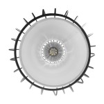 GloboStar® LILY 01561 Vintage Industrial Κρεμαστό Φωτιστικό Οροφής Μονόφωτο Μαύρο Μεταλλικό Πλέγμα και Υφασμάτινο Εσωτερικό Καπέλο Φ20 x Υ90cm