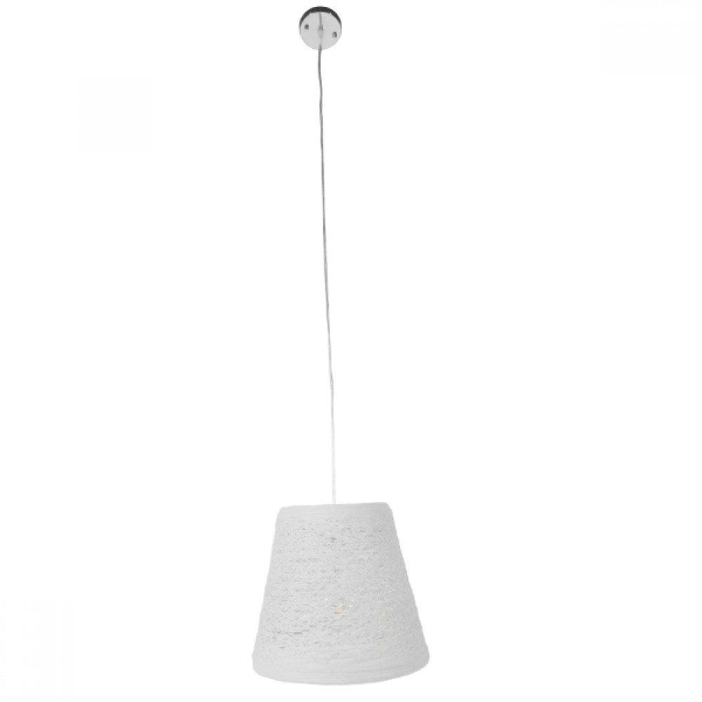 GLOBOSTAR® PLAYROOM 01562 Μοντέρνο Κρεμαστό Φωτιστικό Οροφής με Ντουί 1 x E27 AC 220-240V IP20 - Λευκό - Μ32 x Π32 x Υ27cm
