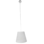 GloboStar® PLAYROOM 01562 Vintage Κρεμαστό Φωτιστικό Οροφής Μονόφωτο 1 x E27 Λευκό Ξύλινο Ψάθινο Rattan Φ32 x Υ27cm