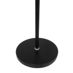 GloboStar® RIBBON 01585 Μοντέρνο Φωτιστικό Δαπέδου Μονόφωτο 1 x E27 Μαύρο Μεταλλικό Καμπάνα με Εφέ Ξύλου D13 x H164cm