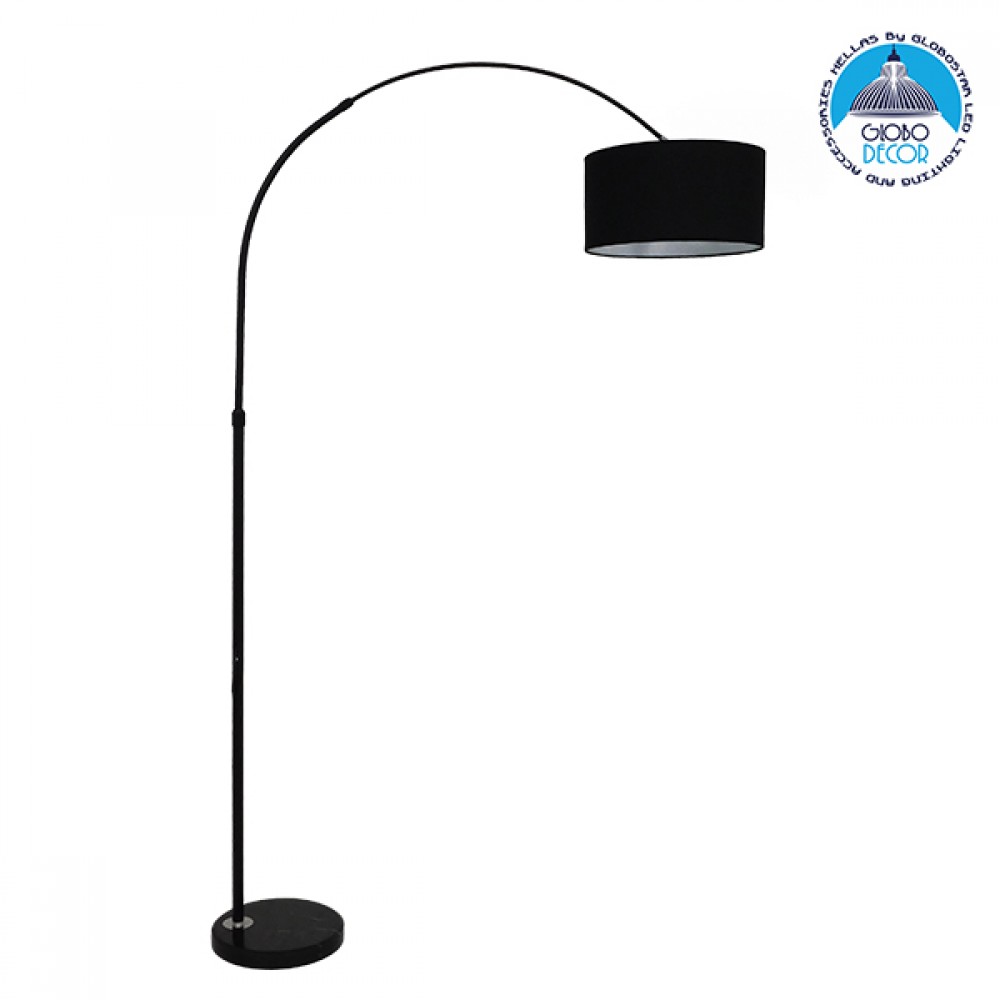 GLOBOSTAR® IMPERIAL 01587 Μοντέρνο Επιδαπέδιο Φωτιστικό με Ντουί 1 x E27 AC 220-240V IP20 - Μαύρο - Μ38 x Π38 x Υ172cm