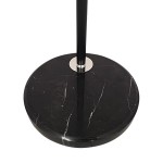 GloboStar® IMPERIAL 01587 Μοντέρνο Φωτιστικό Δαπέδου Μονόφωτο 1 x E27 Μαύρο Μεταλλικό Καμπάνα με Μαύρο Ύφασμα D34 x H172cm
