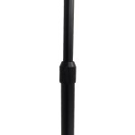 GloboStar® IMPERIAL 01587 Μοντέρνο Φωτιστικό Δαπέδου Μονόφωτο 1 x E27 Μαύρο Μεταλλικό Καμπάνα με Μαύρο Ύφασμα D34 x H172cm