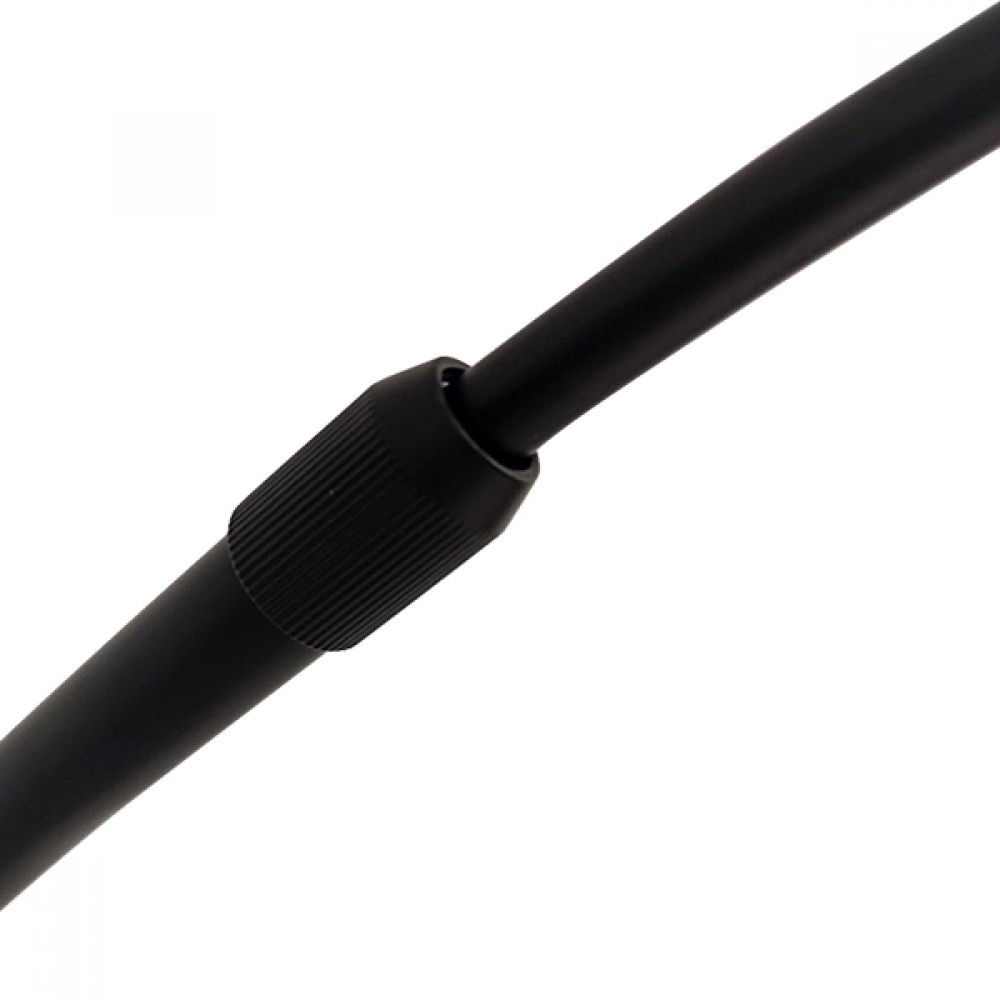 GloboStar® IMPERIAL 01587 Μοντέρνο Φωτιστικό Δαπέδου Μονόφωτο 1 x E27 Μαύρο Μεταλλικό Καμπάνα με Μαύρο Ύφασμα D34 x H172cm