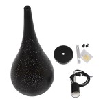 GloboStar® JANIS 01589 Μοντέρνο Κρεμαστό Φωτιστικό Οροφής Μονόφωτο 1 x E27 Μαύρο με Χρυσό Μεταλλικό Καμπάνα Φ20 x Υ46cm