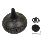 GloboStar® JANIS 01590 Μοντέρνο Κρεμαστό Φωτιστικό Οροφής Μονόφωτο 1 x E27 Μαύρο - Χρυσό Μεταλλικό Καμπάνα Φ30 x Υ30cm