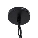 GloboStar® BALANCE 01596 Vintage Κρεμαστό Φωτιστικό Οροφής Μονόφωτο 1 x E27 Μπεζ Μεταλλικό με Σχοινί Φ35 x Υ36cm