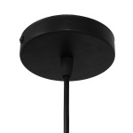 GloboStar® KAIRI 01618 Μοντέρνο Industrial Κρεμαστό Φωτιστικό Οροφής Μονόφωτο 1 x E27 Μαύρο με Άσπρο Ύφασμα Μεταλλικό Πλέγμα Φ38 x Υ39cm