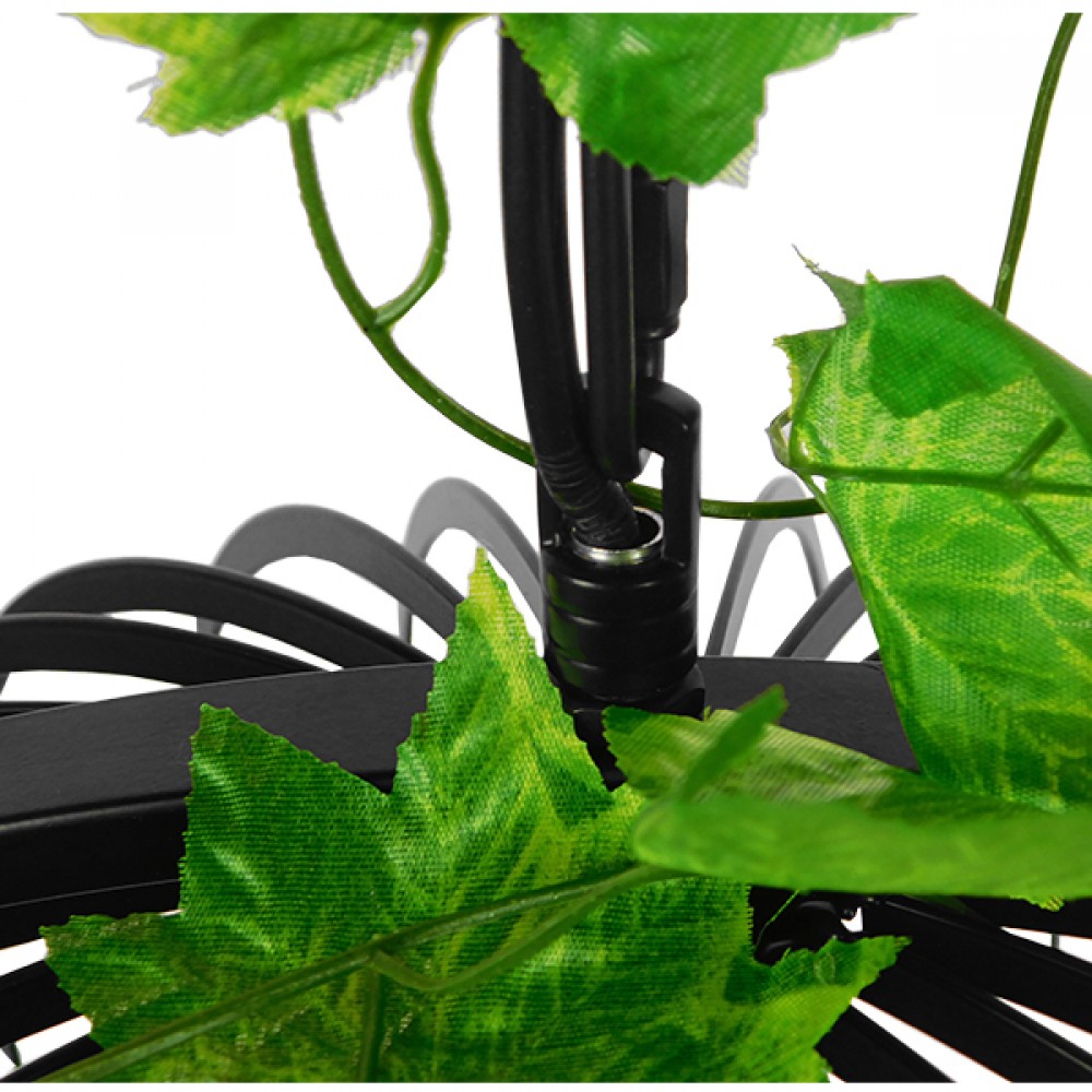 GloboStar® NEST 01640 Vintage Industrial Κρεμαστό Φωτιστικό Οροφής Μονόφωτο 1 x E27 Μαύρο Μεταλλικό Πλέγμα Μ48.5 x Π37.5 x Y42cm