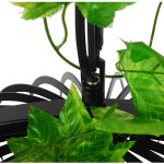 GloboStar® NEST 01640 Vintage Industrial Κρεμαστό Φωτιστικό Οροφής Μονόφωτο 1 x E27 Μαύρο Μεταλλικό Πλέγμα Μ48.5 x Π37.5 x Y42cm