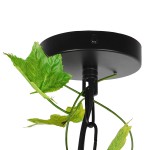 GloboStar® NEST 01640 Vintage Industrial Κρεμαστό Φωτιστικό Οροφής Μονόφωτο 1 x E27 Μαύρο Μεταλλικό Πλέγμα Μ48.5 x Π37.5 x Y42cm