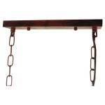 GloboStar® NEST 01645 Vintage Industrial Κρεμαστό Φωτιστικό Οροφής Δίφωτο 2 x E27 Καφέ Σκουριά Μεταλλικό Πλέγμα Μ73.6 x Π37.5 x Y38.5cm