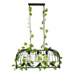 GloboStar® NEST 01646 Vintage Industrial Κρεμαστό Φωτιστικό Οροφής Τρίφωτο 3 x E27 Μαύρο Μεταλλικό Πλέγμα Μ85.5 x Π37.5 x Y38cm