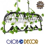 GloboStar® NEST 01646 Vintage Industrial Κρεμαστό Φωτιστικό Οροφής Τρίφωτο 3 x E27 Μαύρο Μεταλλικό Πλέγμα Μ85.5 x Π37.5 x Y38cm