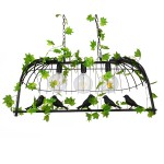 GloboStar® NEST 01646 Vintage Industrial Κρεμαστό Φωτιστικό Οροφής Τρίφωτο 3 x E27 Μαύρο Μεταλλικό Πλέγμα Μ85.5 x Π37.5 x Y38cm