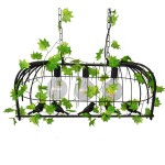 GloboStar® NEST 01646 Vintage Industrial Κρεμαστό Φωτιστικό Οροφής Τρίφωτο 3 x E27 Μαύρο Μεταλλικό Πλέγμα Μ85.5 x Π37.5 x Y38cm