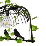 GloboStar® NEST 01646 Vintage Industrial Κρεμαστό Φωτιστικό Οροφής Τρίφωτο 3 x E27 Μαύρο Μεταλλικό Πλέγμα Μ85.5 x Π37.5 x Y38cm