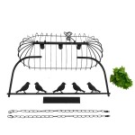 GloboStar® NEST 01646 Vintage Industrial Κρεμαστό Φωτιστικό Οροφής Τρίφωτο 3 x E27 Μαύρο Μεταλλικό Πλέγμα Μ85.5 x Π37.5 x Y38cm