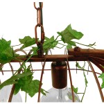 GloboStar® NEST 01648 Vintage Industrial Κρεμαστό Φωτιστικό Οροφής Τρίφωτο 3 x E27 Καφέ Σκουριά Μεταλλικό Πλέγμα Μ85.5 x Π37.5 x Y38cm