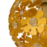 GloboStar® MARGARITA 01671 Μοντέρνο Κρεμαστό Φωτιστικό Οροφής Τρίφωτο 3 x E27 Χρυσό Μεταλλικό με Κρύσταλλα Μ64 x Π18 x Υ24cm