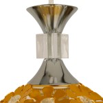 GloboStar® MARGARITA 01671 Μοντέρνο Κρεμαστό Φωτιστικό Οροφής Τρίφωτο 3 x E27 Χρυσό Μεταλλικό με Κρύσταλλα Μ64 x Π18 x Υ24cm