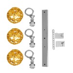 GloboStar® MARGARITA 01671 Μοντέρνο Κρεμαστό Φωτιστικό Οροφής Τρίφωτο 3 x E27 Χρυσό Μεταλλικό με Κρύσταλλα Μ64 x Π18 x Υ24cm
