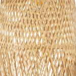 GloboStar® MANILA 01713 Μοντέρνο Κρεμαστό Φωτιστικό Οροφής Μονόφωτο 1 x E27 Μπεζ Μπαμπού Καμπάνα Φ25 x Υ60cm