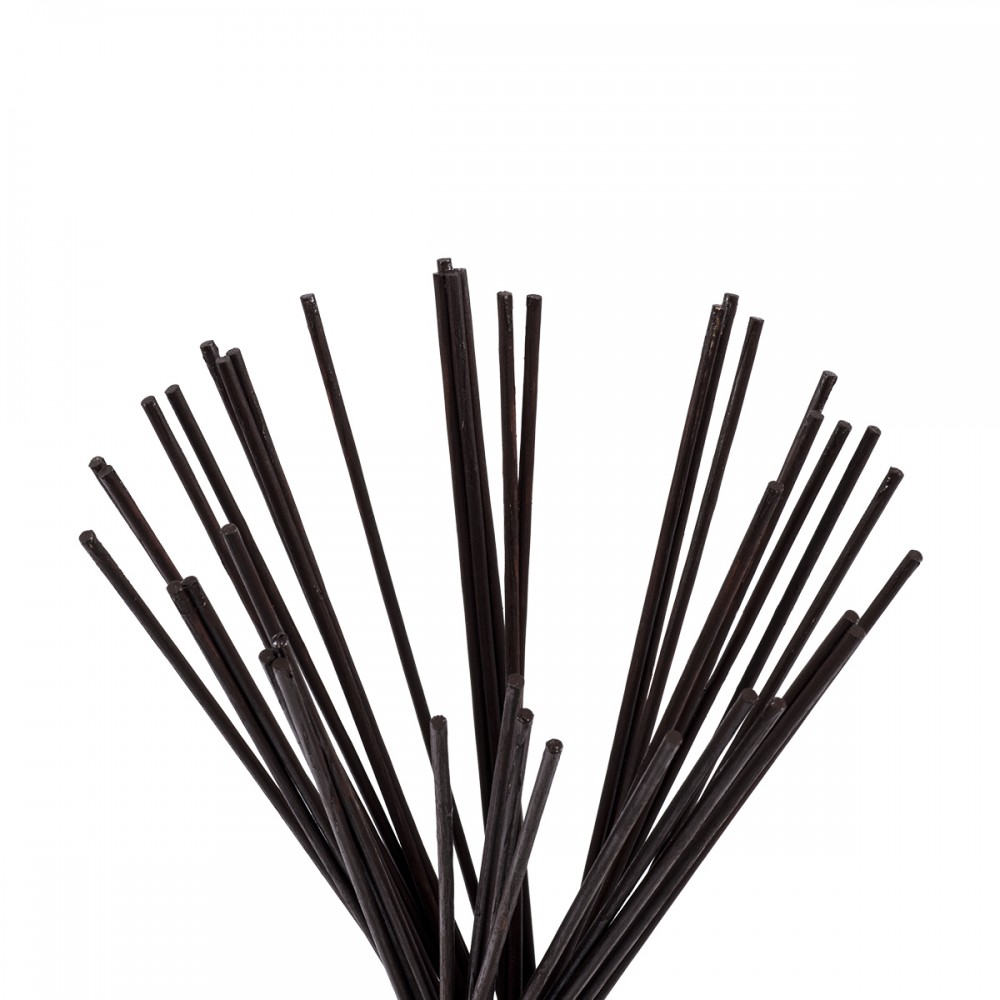 GloboStar® AZORES 01754 Μοντέρνο Φωτιστικό Δαπέδου Μονόφωτο 1 x E27 Καφέ Μπαμπού Πλέγμα D30 x H90cm