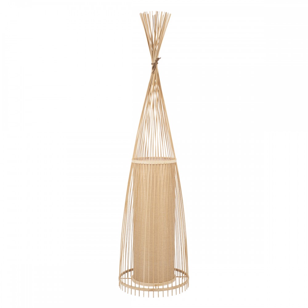 GLOBOSTAR® AZORES 01755 Boho Επιδαπέδιο Φωτιστικό με Ντουί 1 x E27 AC 220-240V IP20 - Μπεζ - Μ40 x Π40 x Υ150cm