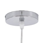 GloboStar® CUBA 01767 Μοντέρνο Κρεμαστό Φωτιστικό Οροφής Μονόφωτο 1 x E27 Μπεζ Μπαμπού Πλέγμα Φ80 x Υ49cm