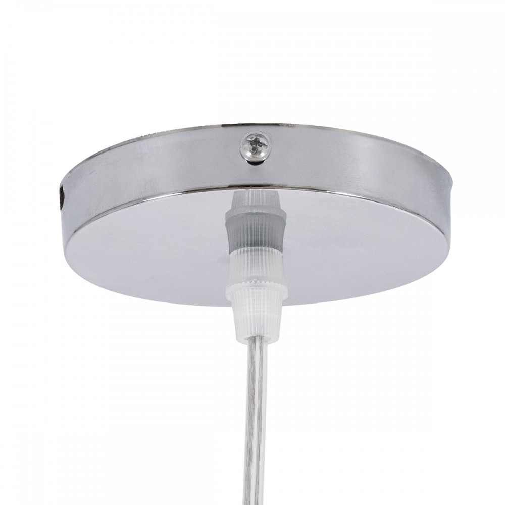 GloboStar® CUBA 01769 Μοντέρνο Κρεμαστό Φωτιστικό Οροφής Μονόφωτο 1 x E27 Μπεζ Μπαμπού Πλέγμα Φ100 x Υ55cm