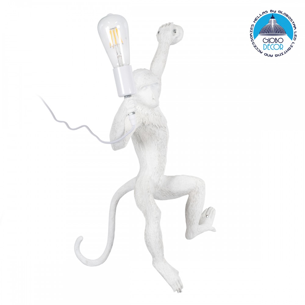 GLOBOSTAR® APES 01805 Μοντέρνο Φωτιστικό Τοίχου - Απλίκα με Ντουί 1 x E27 AC 220-240V IP20 - Μαύρο - Μ34 x Π31 x Υ61cm