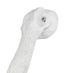 GloboStar® APES 01805 Μοντέρνο Φωτιστικό Τοίχου Απλίκα Μονόφωτο 1 x E27 Λευκό Φιγούρα L34 x W31 x H61cm