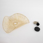 GloboStar® MELEMELE 01840 Boho Κρεμαστό Φωτιστικό Οροφής Μονόφωτο 1 x E27 AC220-240V IP20 - Φ50 x Υ7cm - Μπεζ Ξύλινο Μπαμπού Πλέγμα - 5 Χρόνια Εγγύηση