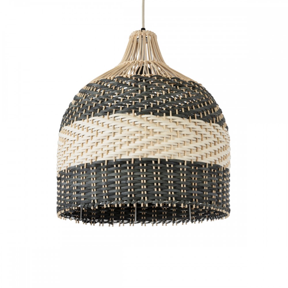 GLOBOSTAR® BARBADOS 01944 Boho Κρεμαστό Φωτιστικό Οροφής με Ντουί 1 x E27 AC 220-240V IP20 - Μπεζ & Χακί - Μ40 x Π40 x Υ45cm