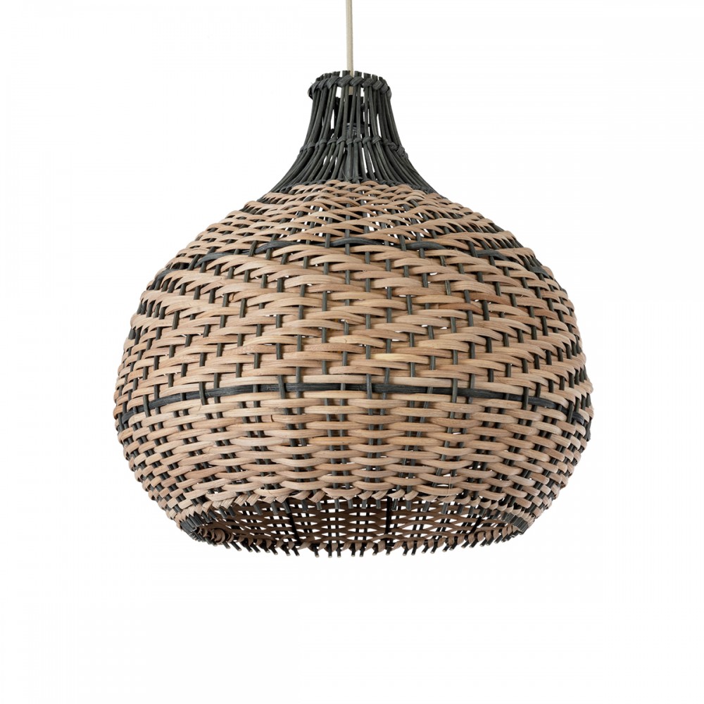 GLOBOSTAR® SEYCHELLES 01948 Boho Κρεμαστό Φωτιστικό Οροφής με Ντουί 1 x E27 AC 220-240V IP20 - Μπεζ & Χακί - Μ40 x Π40 x Υ40cm