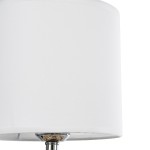 GloboStar® HASUMI 01958 Boho Επιτραπέζιο Φωτιστικό Πορτατίφ Μονόφωτο 1 x E27 AC220-240V IP20 - Φ18 x Υ36cm - Μπεζ Ξύλινο Ρατάν Πλέγμα με Λευκό Καπέλο - 5 Χρόνια Εγγύηση