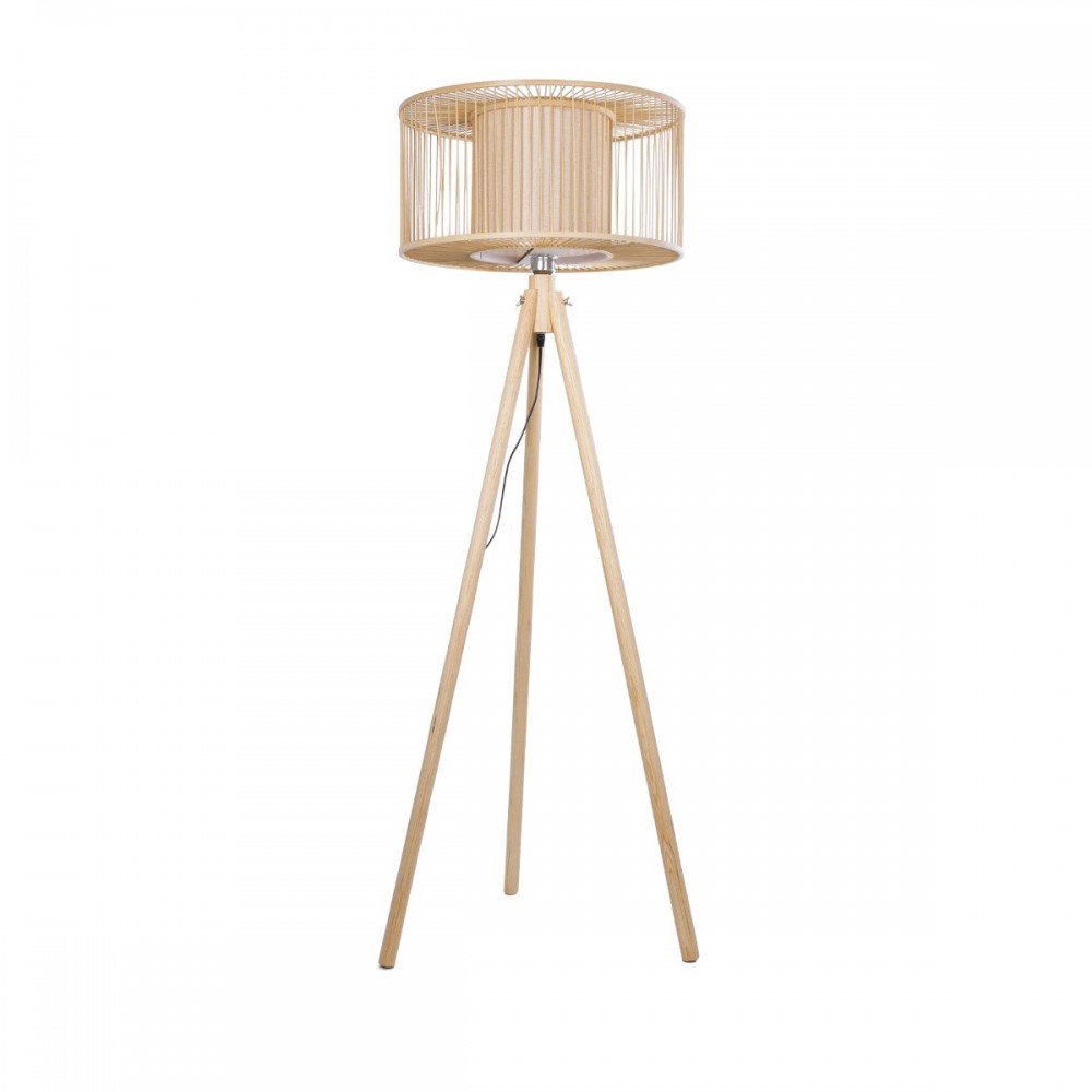 GLOBOSTAR® POPPY 01988 Boho Επιδαπέδιο Φωτιστικό με Ντουί 1 x E27 AC 220-240V IP20 - Μπεζ - Μ58 x Π58 x Υ145cm