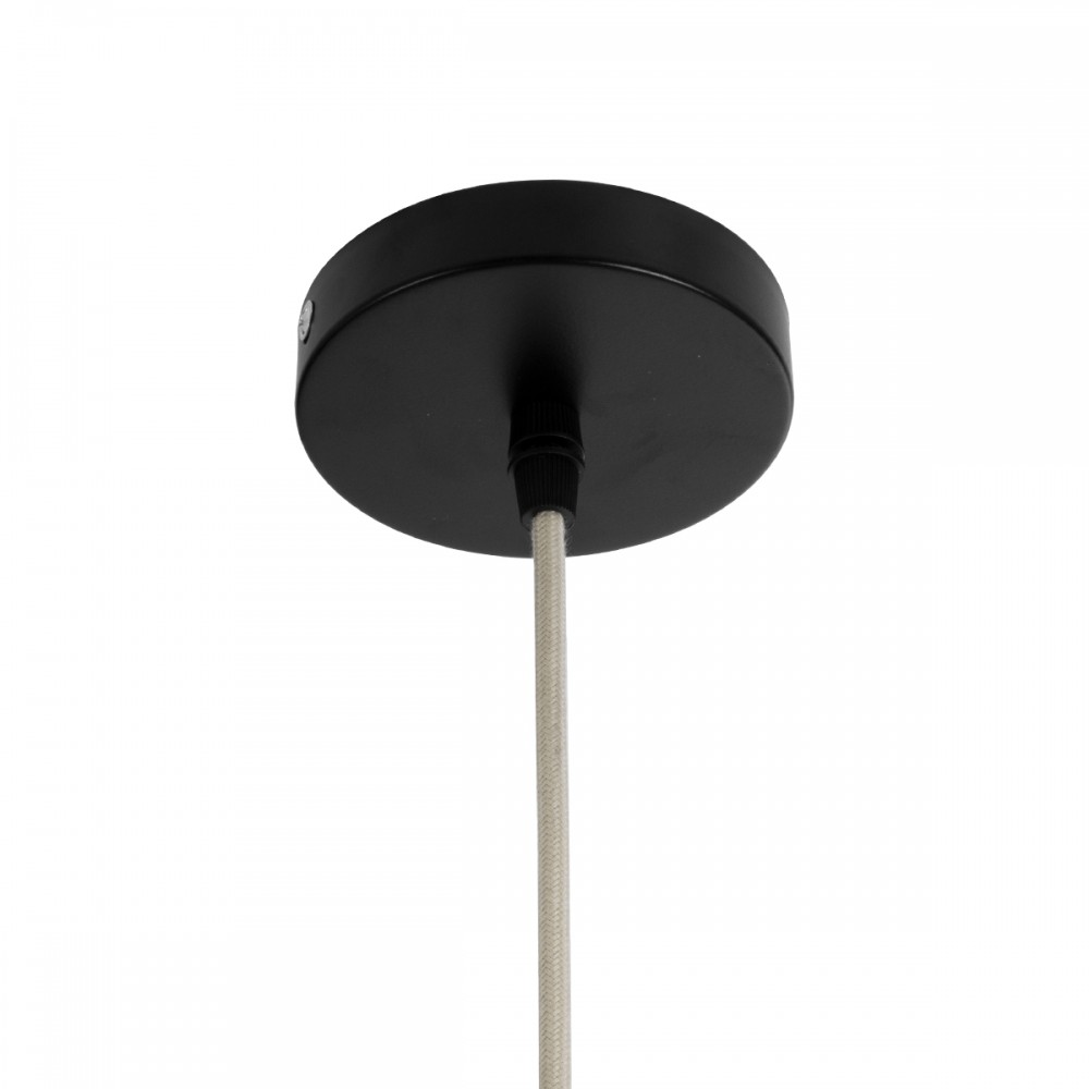 GloboStar® CABALLEROS 02053 Boho Κρεμαστό Φωτιστικό Οροφής Μονόφωτο 1 x E27 AC220-240V IP20 - Φ40 x Υ27cm - Πράσινο με Κίτρινο και Μπεζ με Κόκκινο Ξύλινο Μπαμπού Πλέγμα Καμπάνα - 5 Χρόνια Εγγύηση