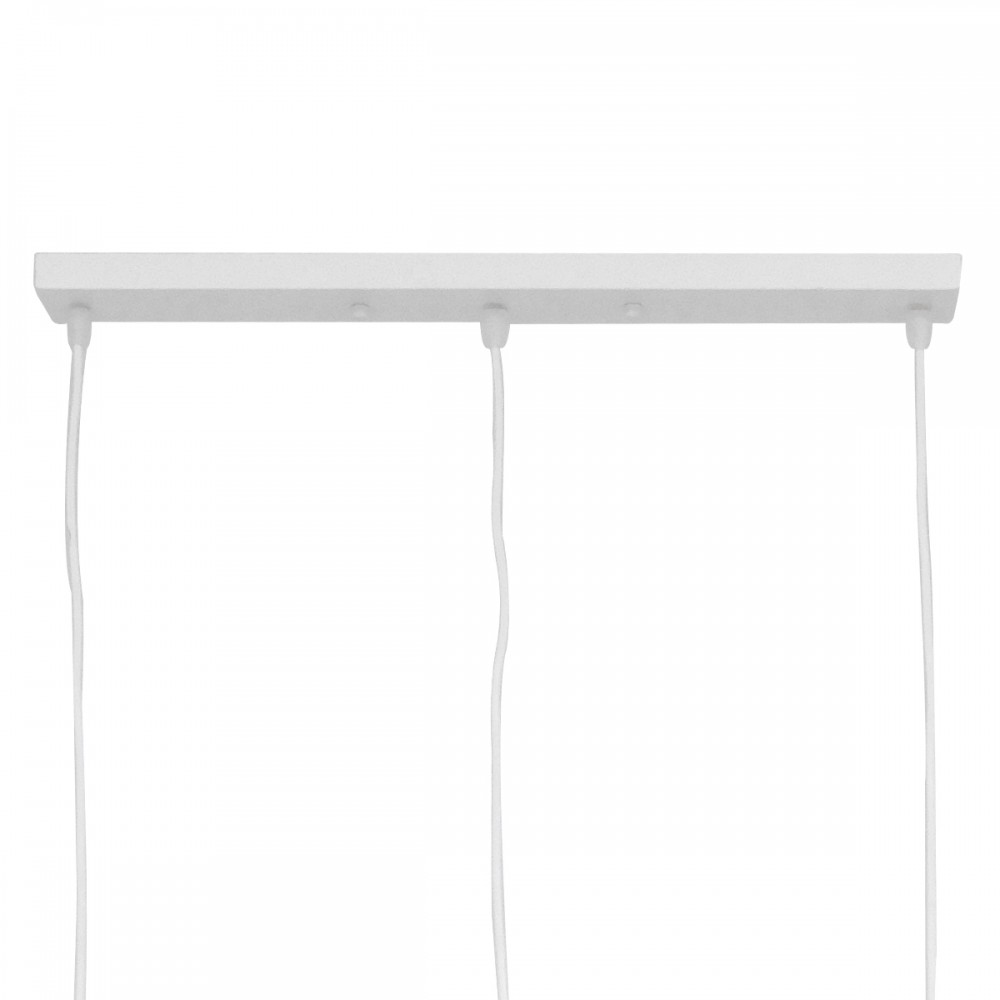 GloboStar® FIGURE 10000981 Μοντέρνο Κρεμαστό Παιδικό Φωτιστικό Οροφής Τρίφωτο 3 x E27 Λευκό Μεταλλικό Φιγούρα Μ70 x Π10 x Υ105cm
