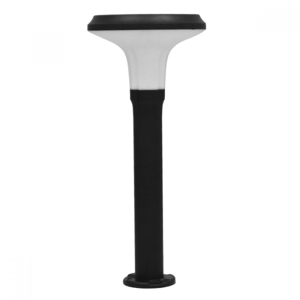 GLOBOSTAR® VEGGIE 12115 Φωτιστικό Κολωνάκι Κήπου LED 10W 1000lm ?° με Ενσωματωμένο Φωτοβολταϊκό Panel ?V ?W & Επαναφορτιζόμενη Μπαταρία Li-ion ?V 12000mAh με Αισθητήρα Κίνησης-Ημέρας-Νύχτας Αδιάβροχο IP65 Ψυχρό Λευκό 6000K - Γκρι Ανθρακί - Μ26.5 x Π26