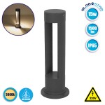 Αδιάβροχο IP65 Φωτιστικό Κολωνάκι Κήπου 14x58cm LED 15W 230v Θερμό Λευκό 3000k GloboStar 12138