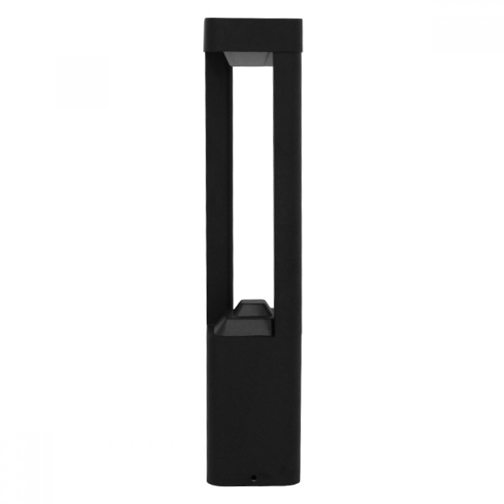 GLOBOSTAR® ΜΟΝΕΒΟΟ 12139 Φωτιστικό Κολωνάκι Κήπου LED 15W 1500lm 60° AC 220-240V Αδιάβροχο IP65 Θερμό Λευκό 2700K - Γκρι Ανθρακί - Μ12 x Π12 x Υ58cm - 3 Χρόνια Εγγύηση